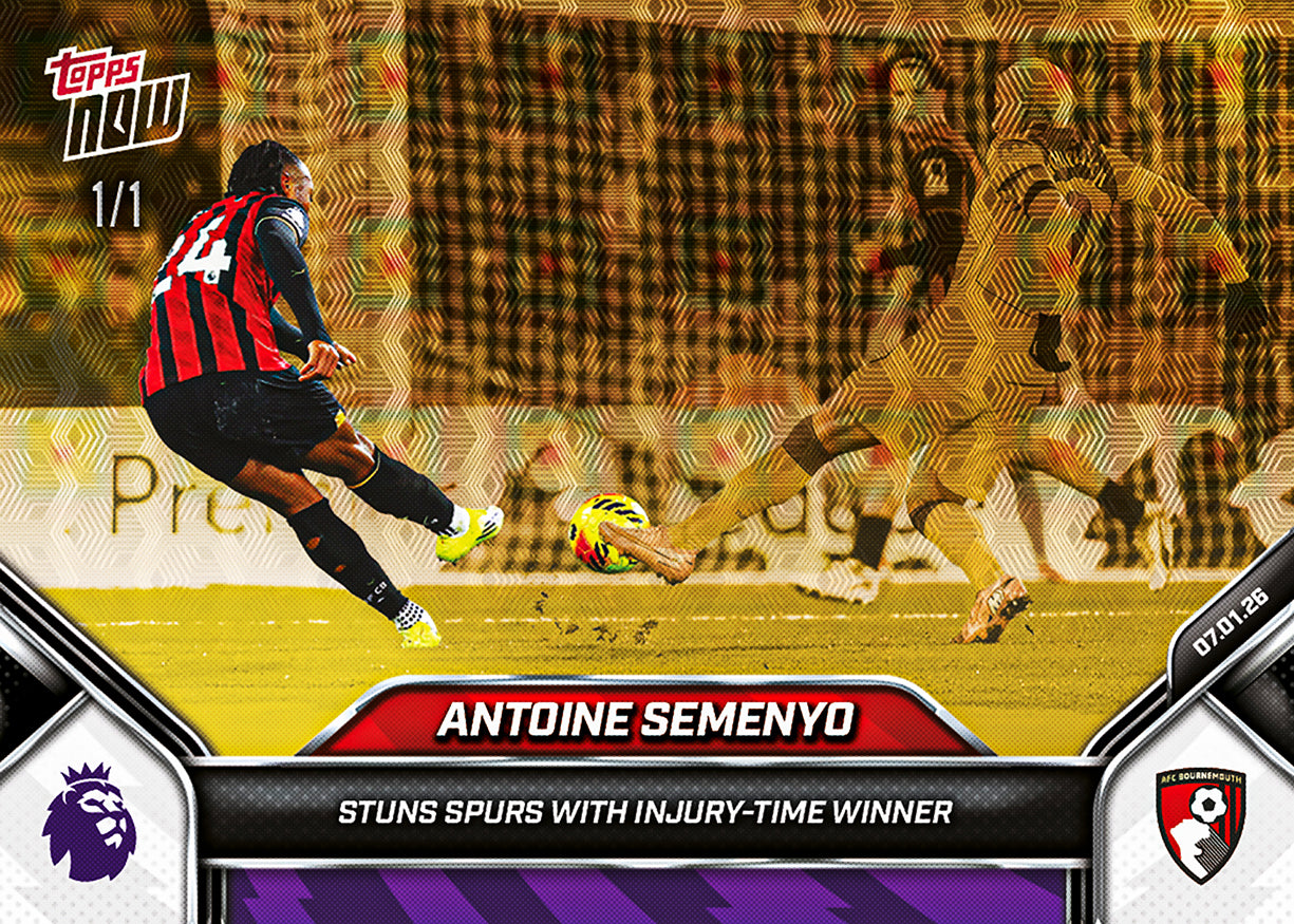 Antoine Semenyo - 2025-26 Premier League Topps NOW - Card 104 - PR: 309 - Image 2