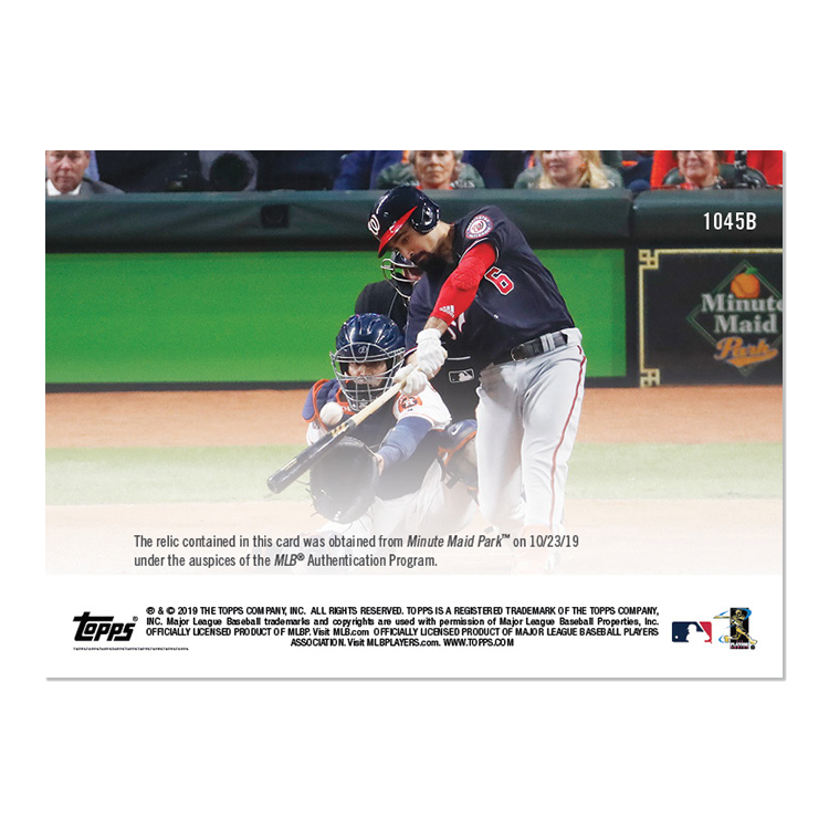 Game-used Base Relic # to 10 - Anthony Rendon - MLB TOPPS NOW Card 1045B - Image 2