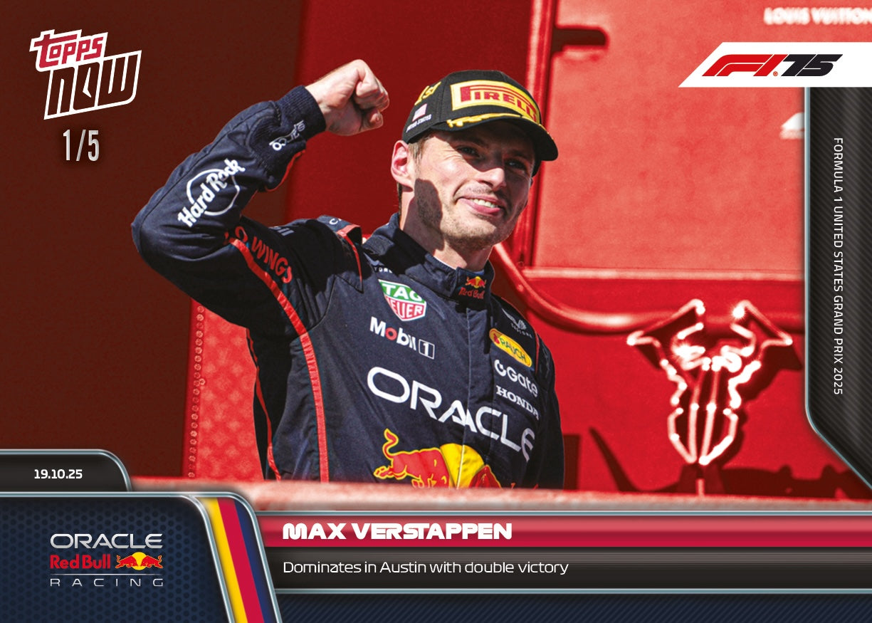 Max Verstappen - 2025 Formula 1 Topps NOW - Card 71 - PR: 2325 - Image 3