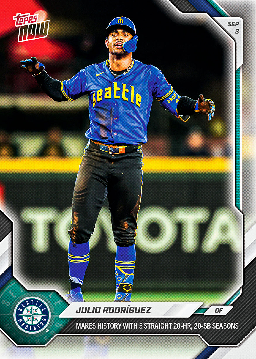 Julio Rodríguez - 2026 MLB Topps NOW - Card 631 - PR: 2382 - Image 2