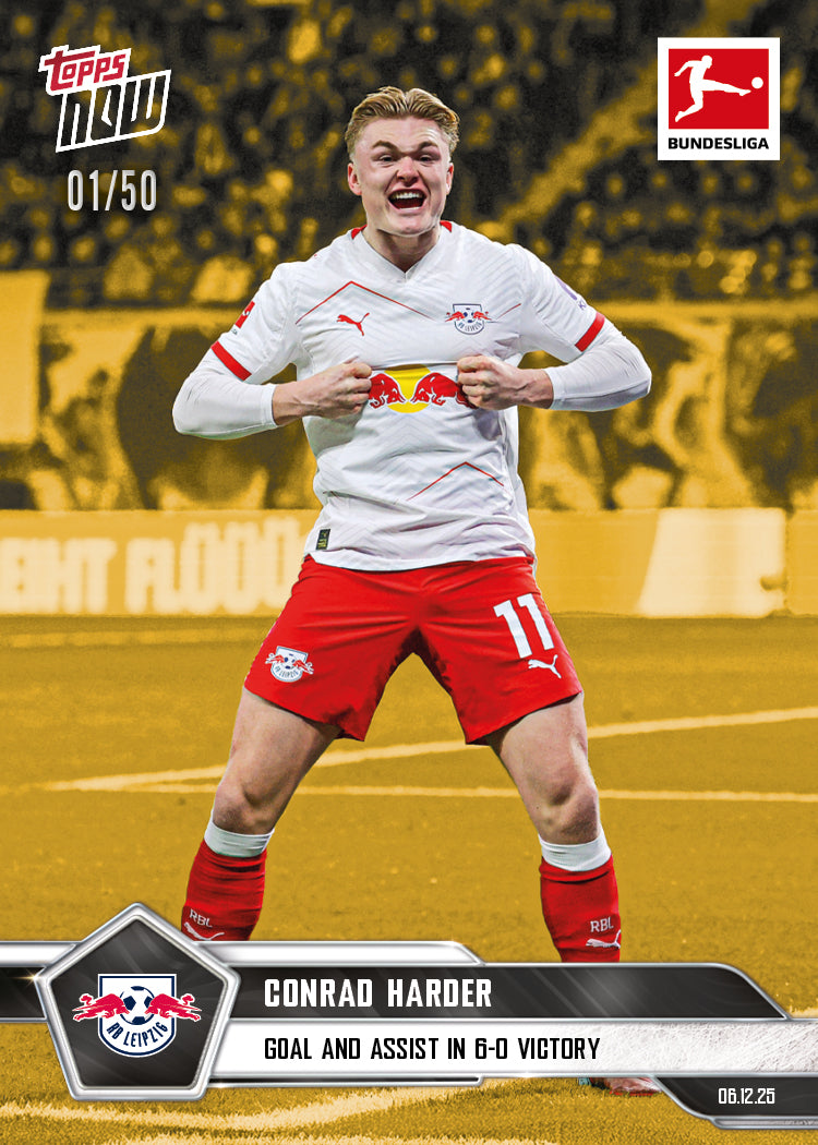 Conrad Harder - 2025-26 Bundesliga Topps NOW - Card 75 - PR: 161 - Image 6