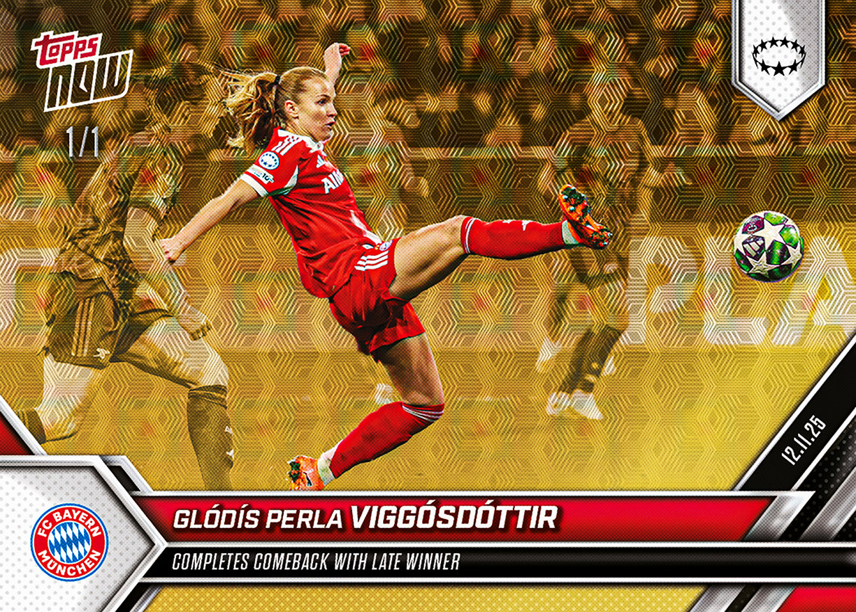 Glódís Perla Viggósdóttir - 2025-26 UWCL Topps NOW - Card 9 - PR: 192 - Image 2