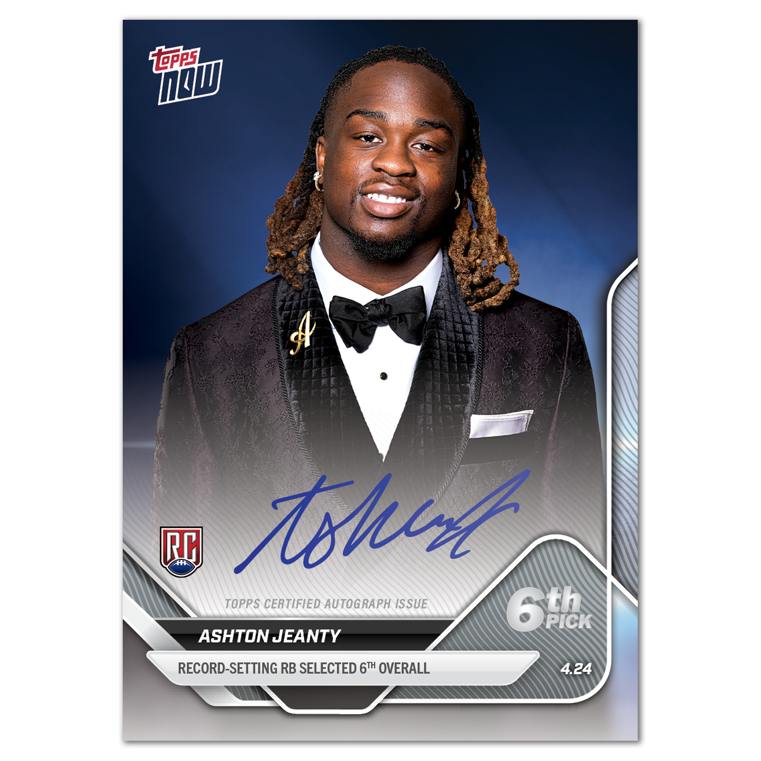 Ashton Jeanty - 2025 Topps NOW Football - Card D-2 - LOOK FOR AUTOS - PR: 11,798 - Image 2