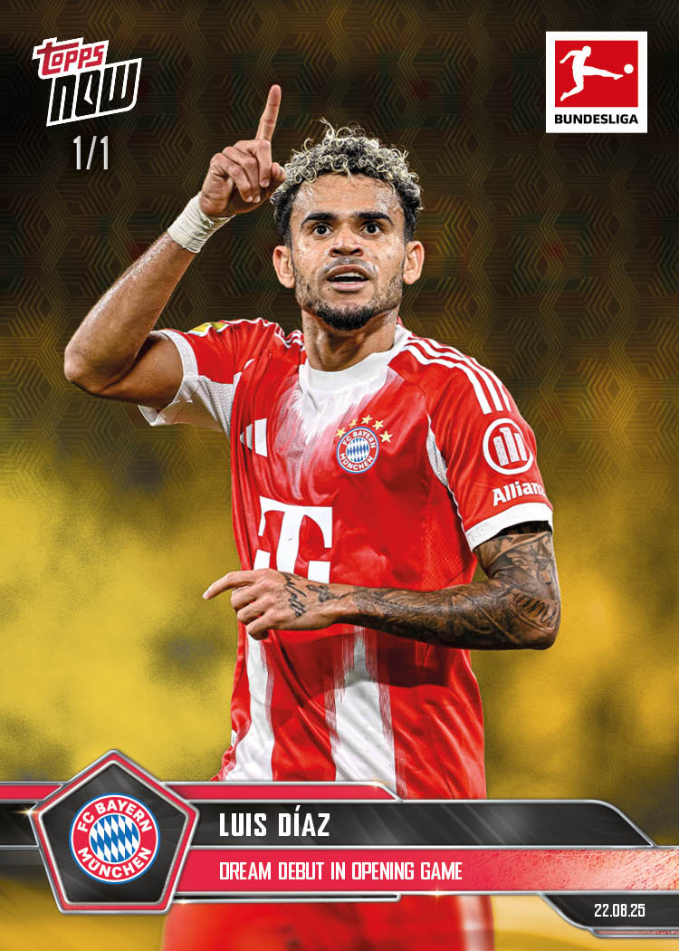 Luis Díaz - 2025-26 Bundesliga Topps NOW - Card 5 - PR: 333 - Image 2