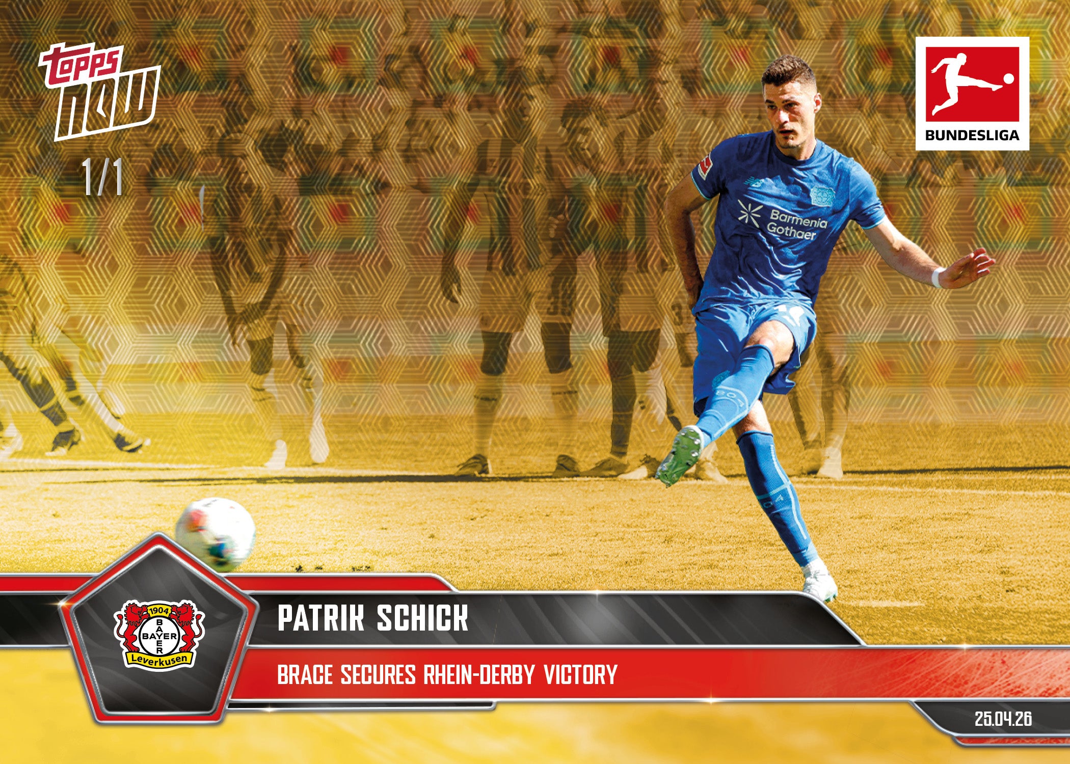 Patrik Schick - 2025-26 Bundesliga Topps NOW - Card 180 - PR: 100 - Image 2