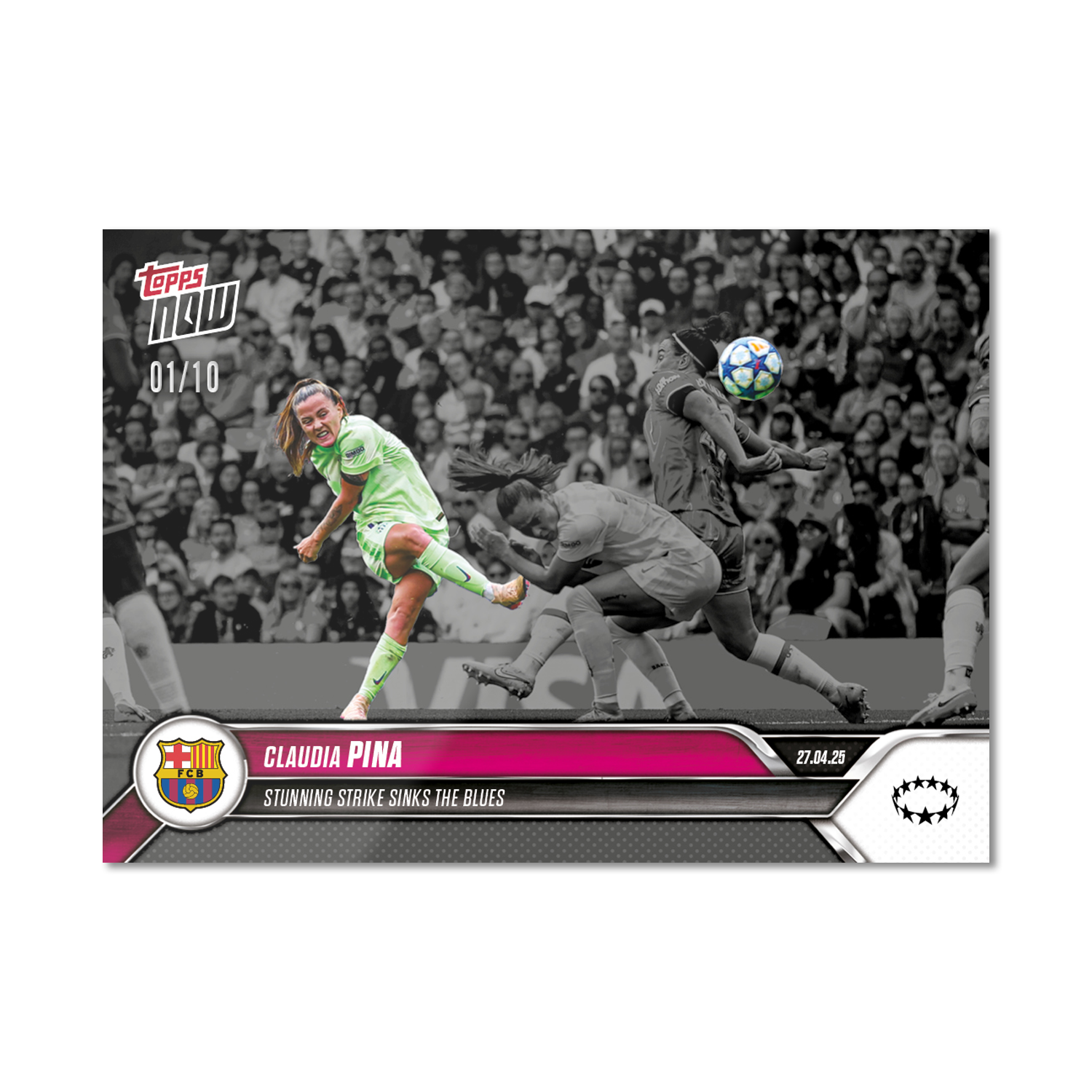 Claudia Pina - 2024-25 UWCL Topps NOW - Card 24 - PR: 236 - Image 4