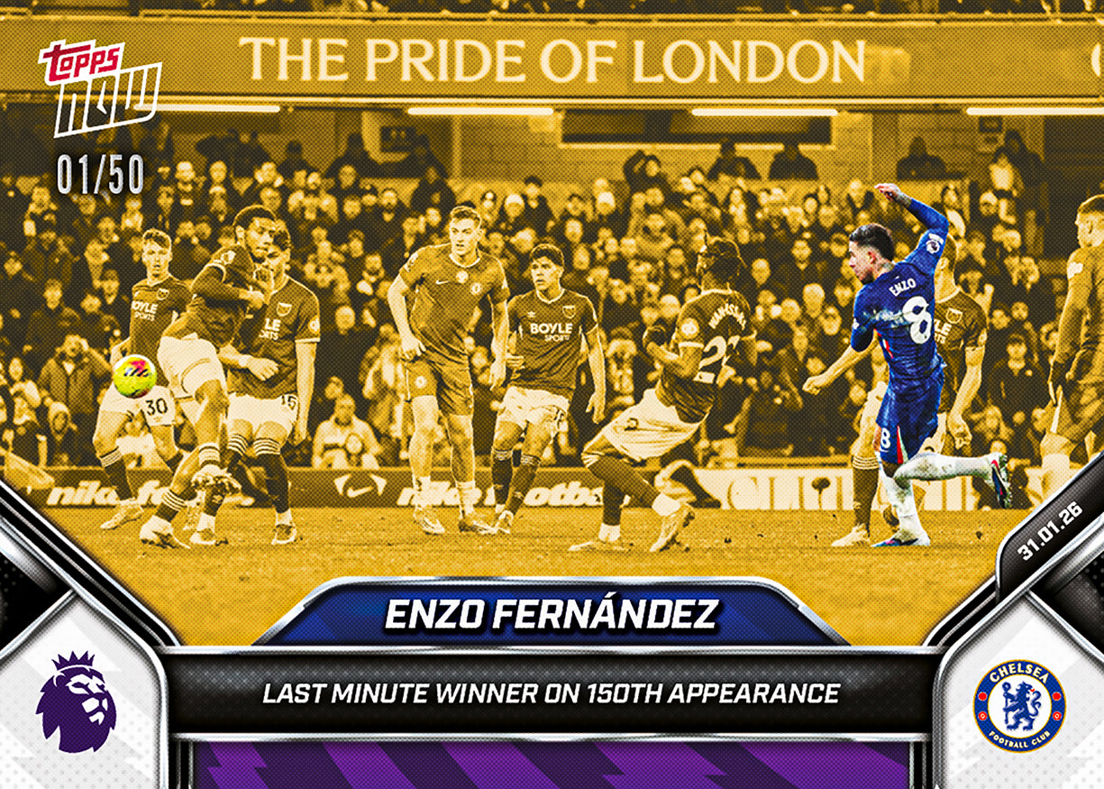Enzo Fernández - 2025-26 Premier League Topps NOW - Card 120 - PR: 611 - Image 6