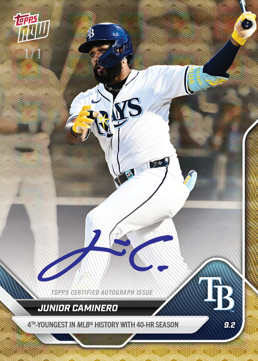 Junior Caminero - 2025 MLB Topps NOW - Card 652 - LOOK FOR AUTOS - PR: 2184 - Image 2