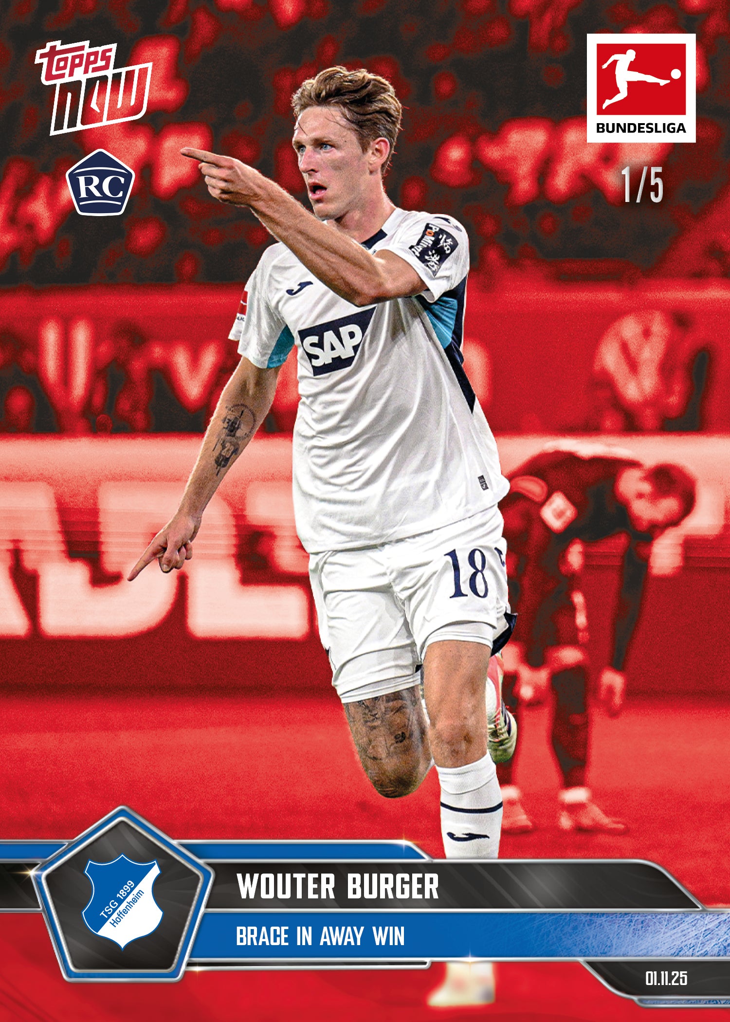 Wouter Burger - 2025-26 Bundesliga Topps NOW - Card 55 - PR: 217 - Image 3