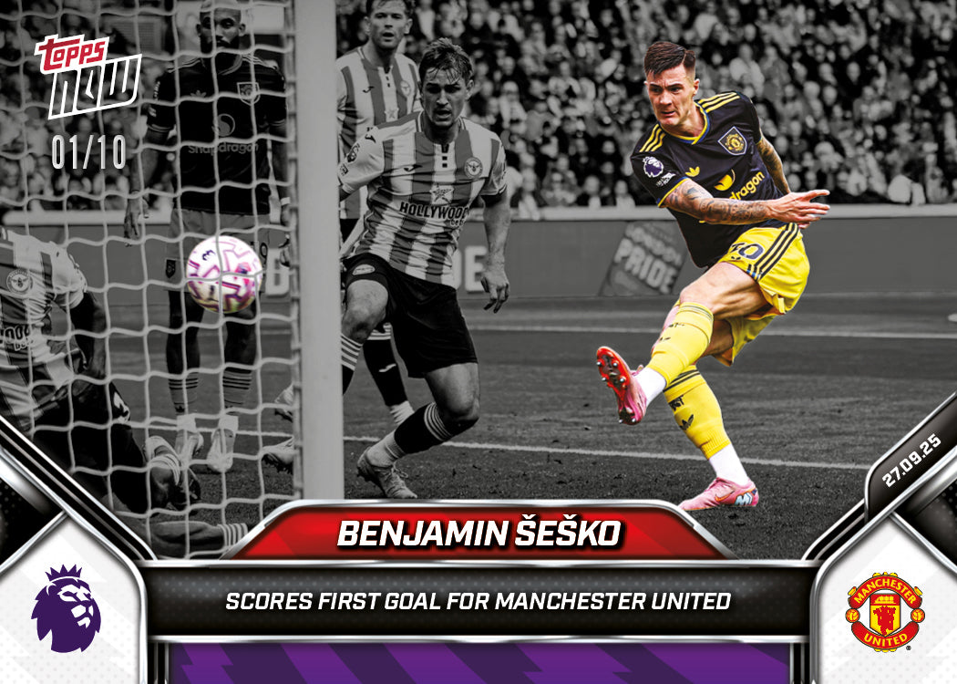 Benjamin Šeško - 2025-26 Premier League Topps NOW - Card 25 - PR: 552 - Image 4