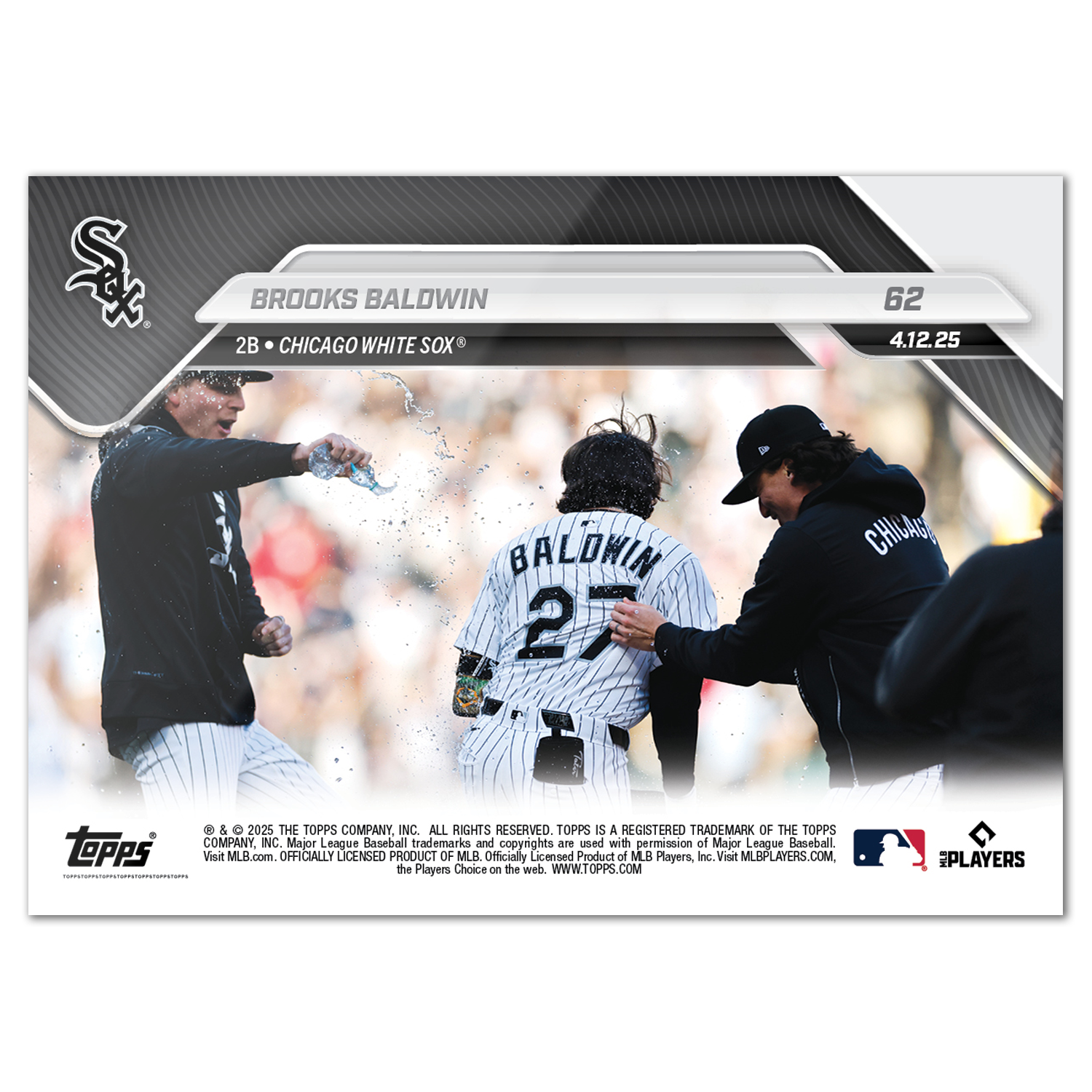 Brooks Baldwin - 2025 MLB Topps NOW - Card 62 - PR: 505 - Image 2