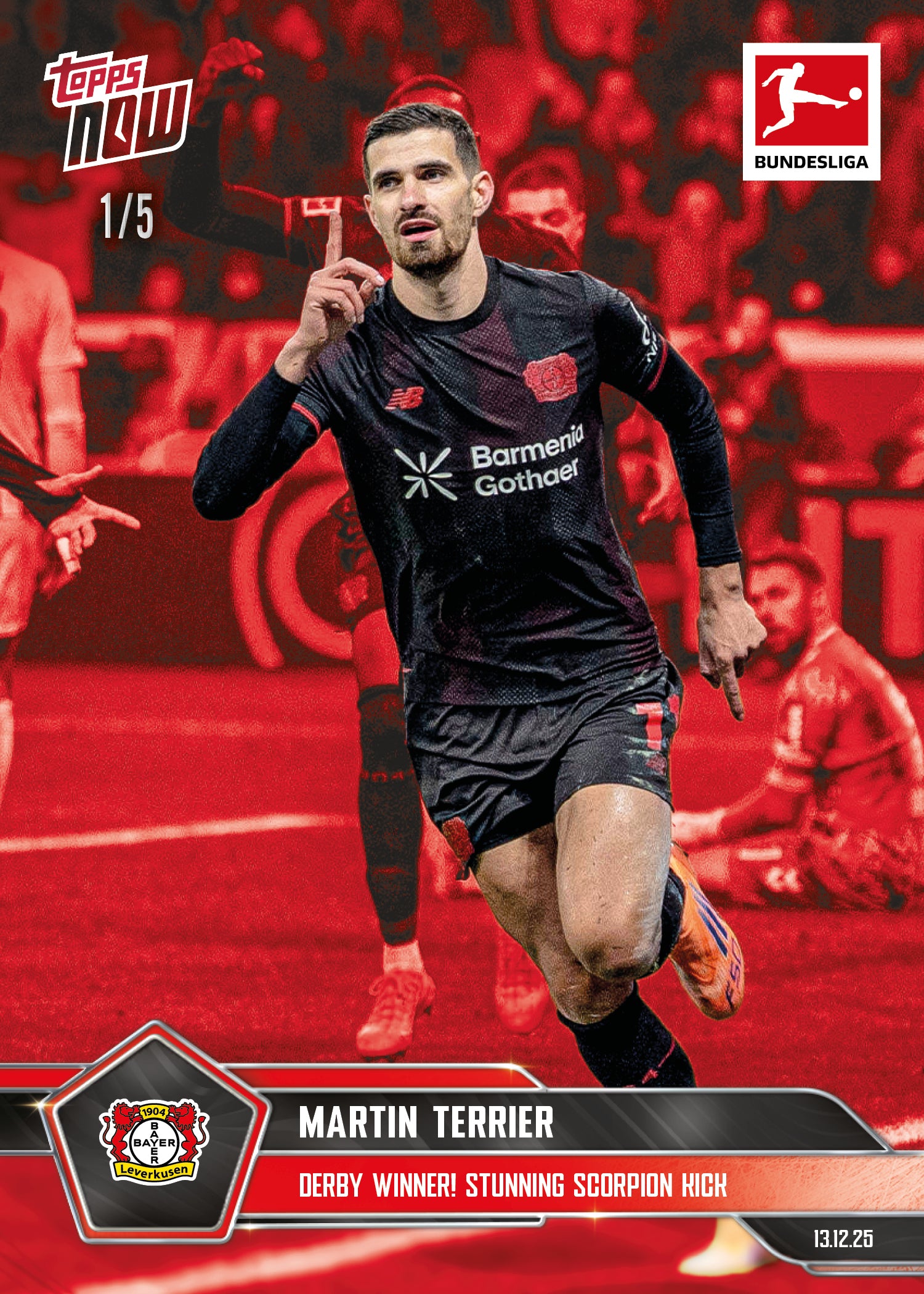 Martin Terrier - 2025-26 Bundesliga Topps NOW - Card 80 - PR: 142 - Image 3