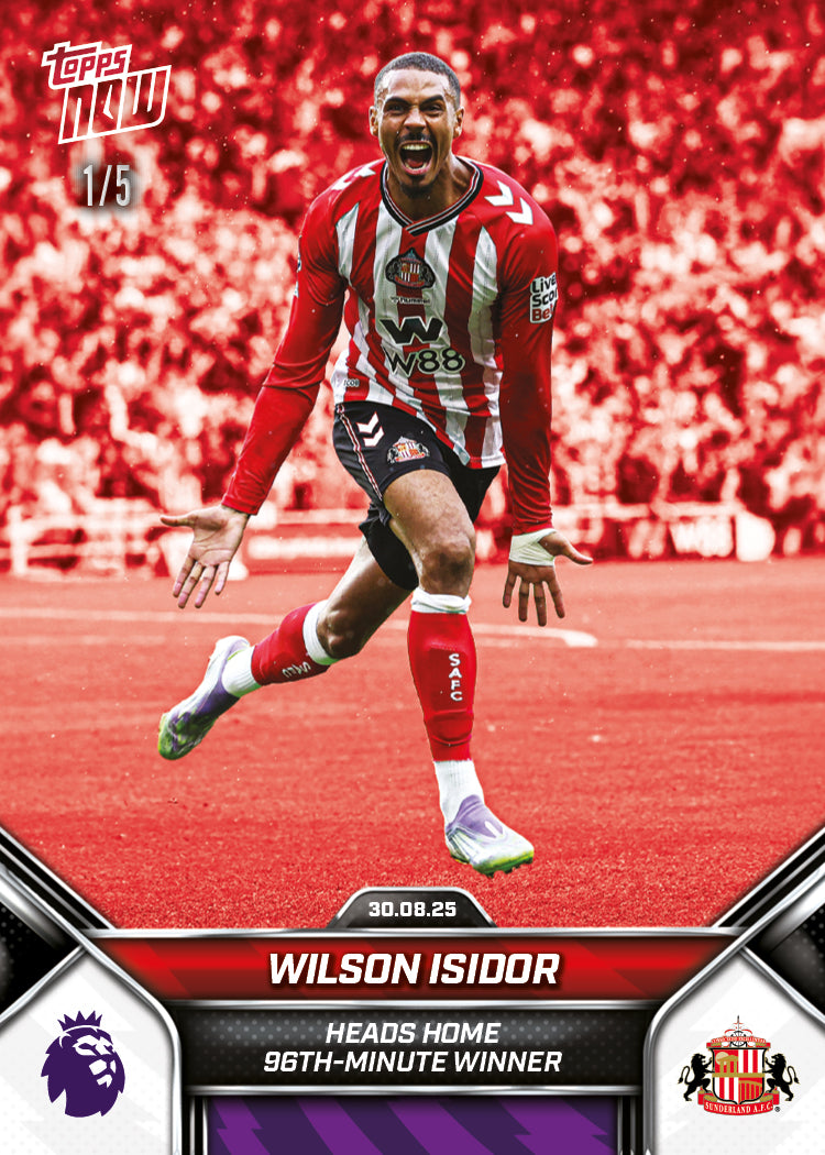Wilson Isidor - 2025-26 Premier League Topps NOW - Card 13 - PR: 989 - Image 3