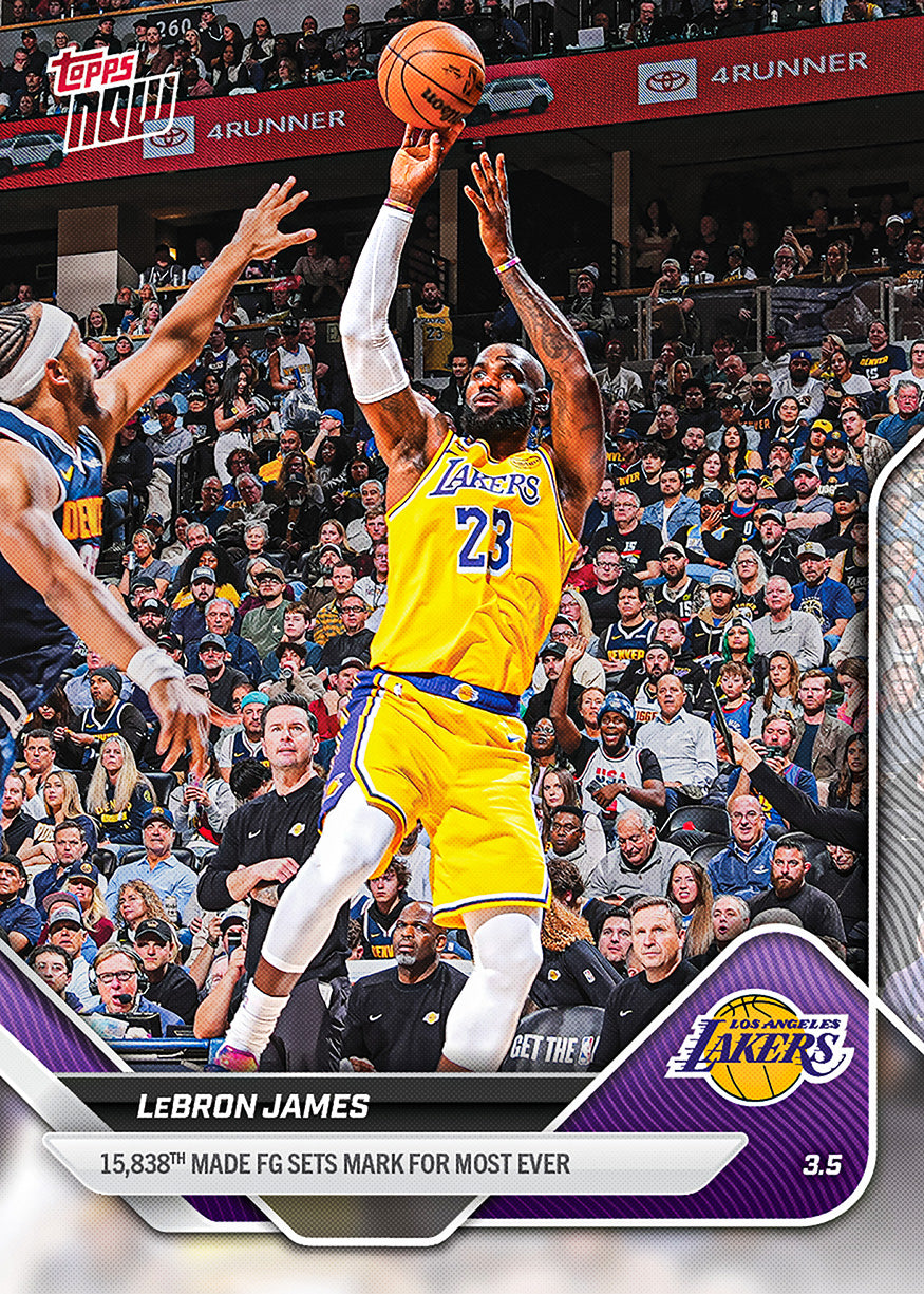 LeBron James - 2025-26 NBA Topps NOW - Card 196 - PR: 5353