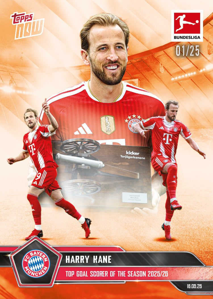 Harry Kane - 2025-26 Bundesliga Topps NOW - Card 194 - PR: 3247 - Image 5
