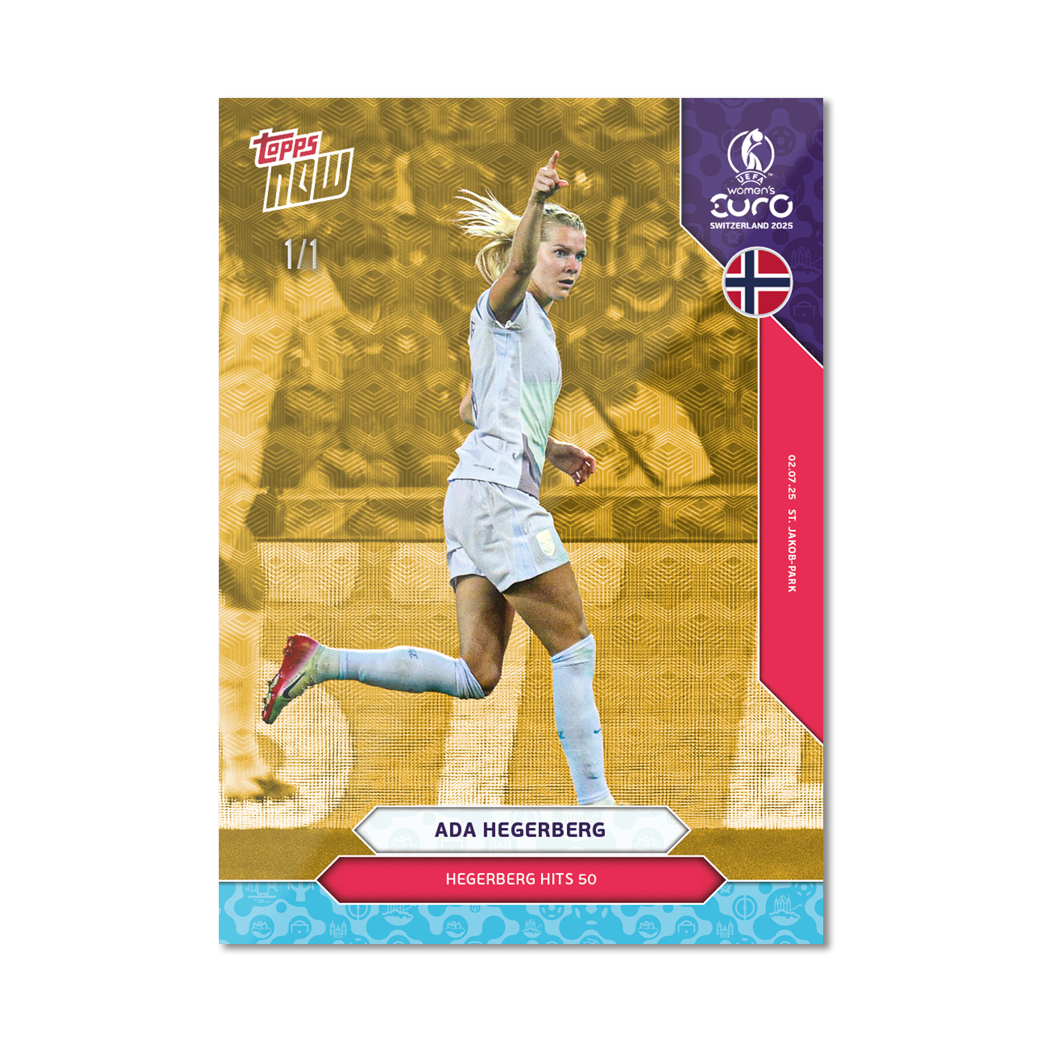 Alternative view of Ada Hegerberg - UEFA Women’s EURO 2025™ Topps NOW - Card 2 - PR: 248