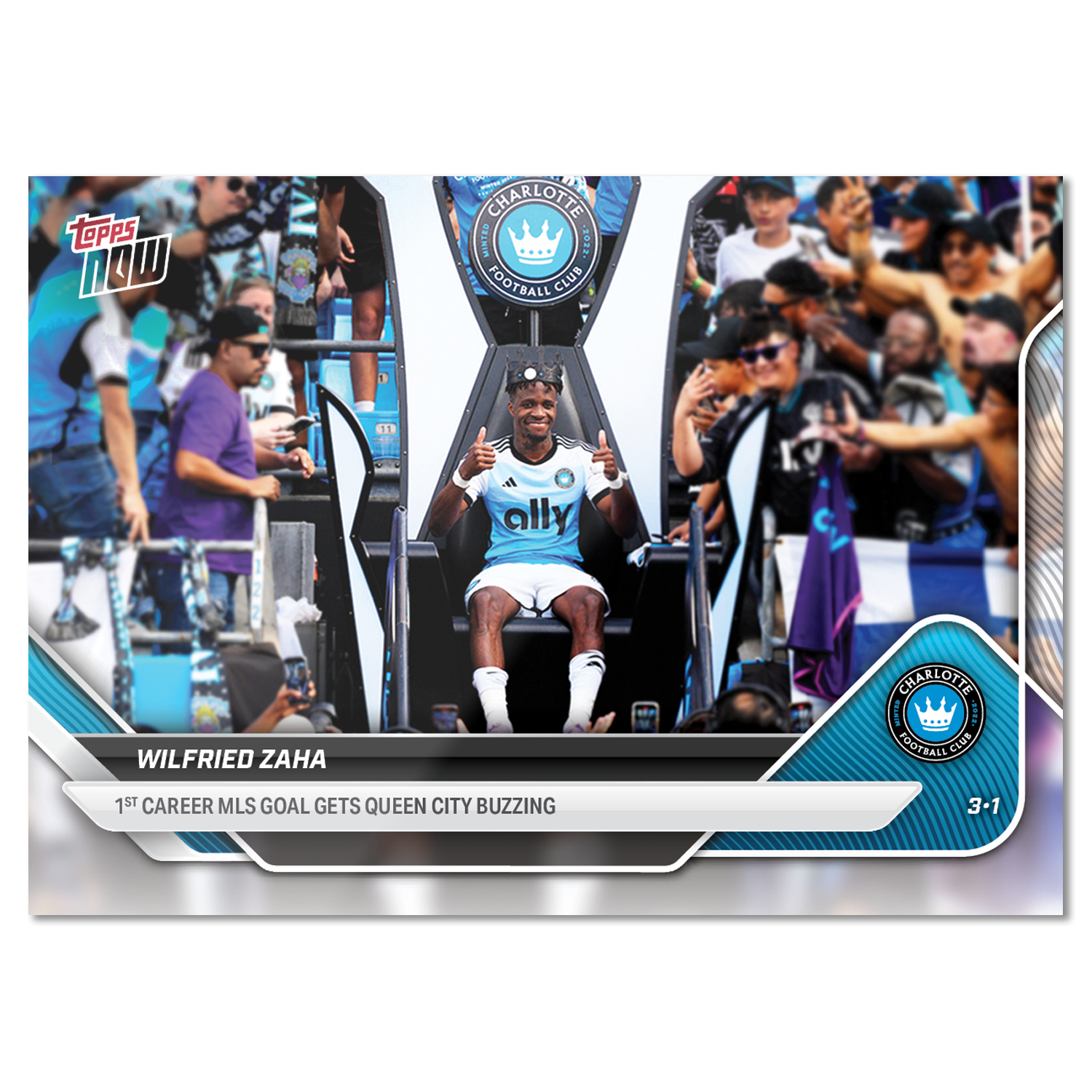 Alternative view of Wilfried Zaha - 2025 MLS Topps NOW - Card 6 - PR: 531