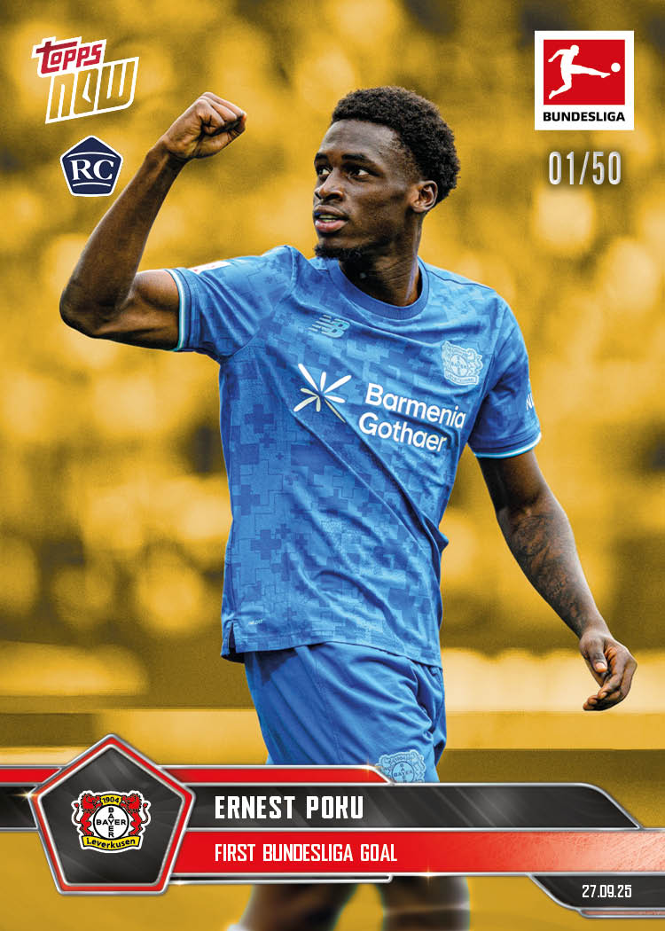 Ernest Poku - 2025-26 Bundesliga Topps NOW - Card 33 - PR: 303 - Image 6