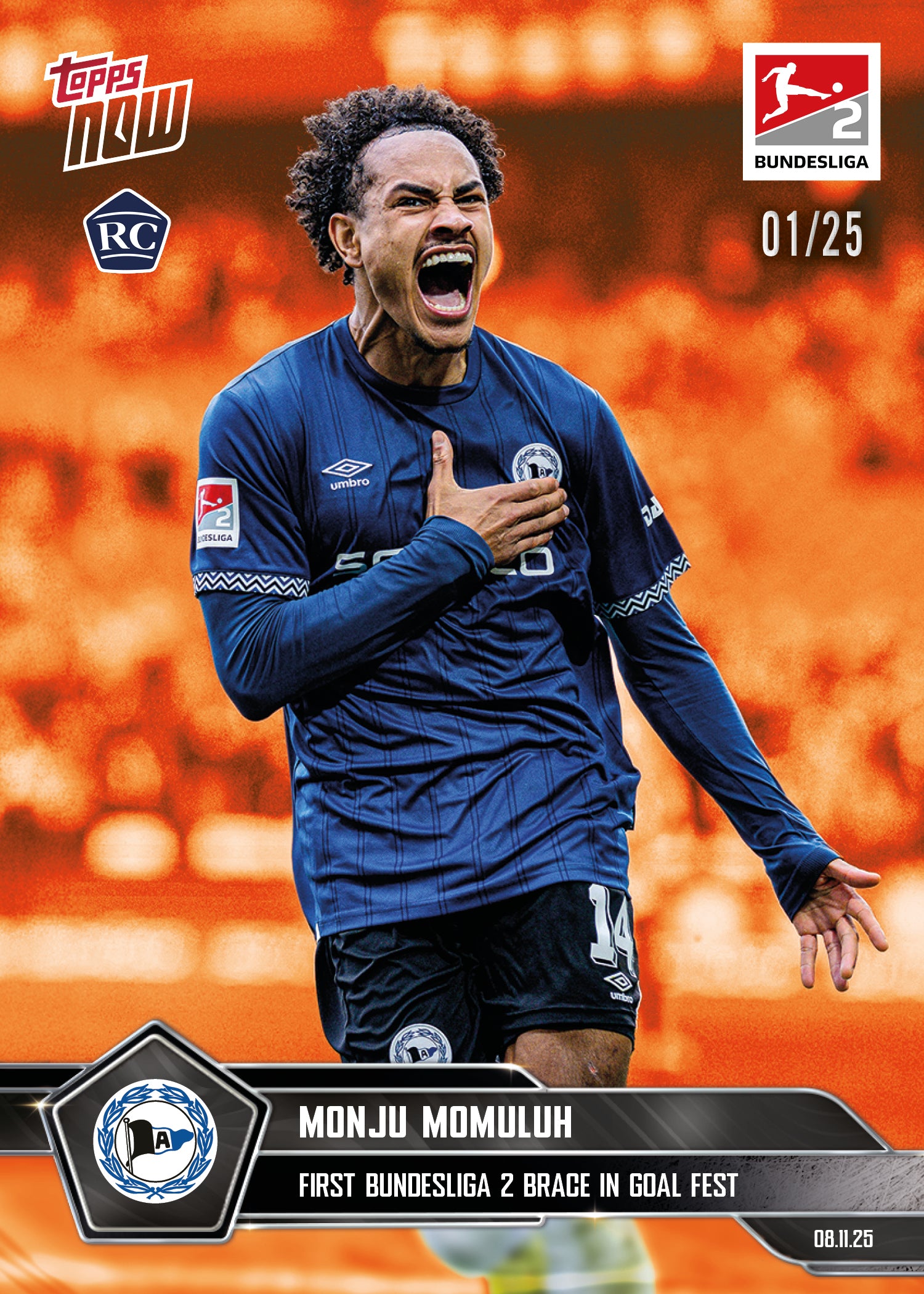 Monju Momulu - 2025-26 Bundesliga Topps NOW - Card 60 - PR: 290 - Image 5
