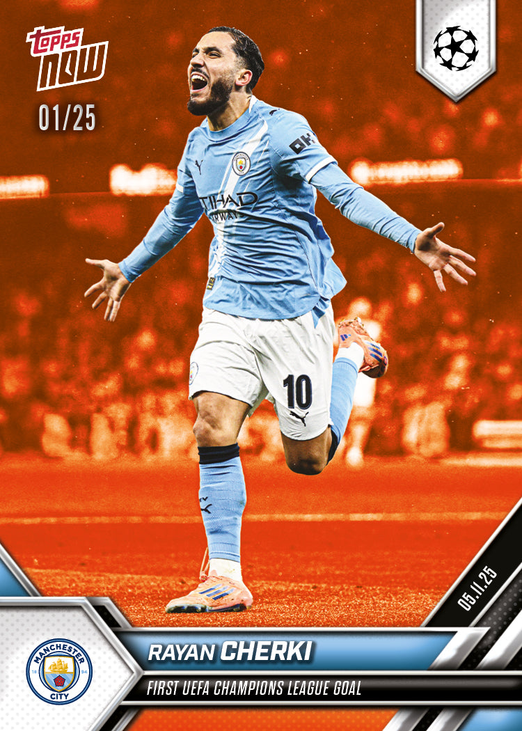 Rayan Cherki - 2025-26 UCL Topps NOW - Card 48 - PR: 486 - Image 5