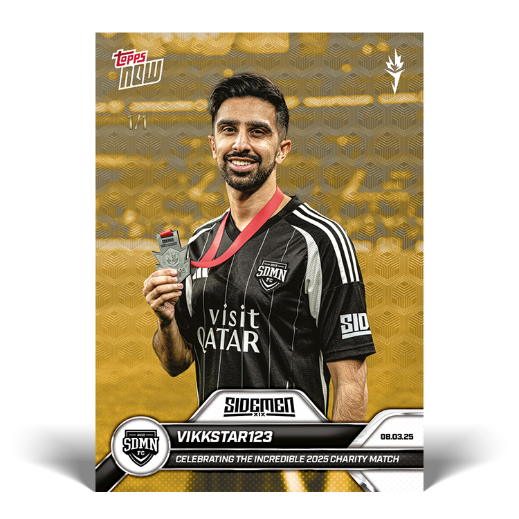 Vikkstar123 - 2025 Sidemen Charity Match Topps NOW Card 14 - LOOK FOR AUTO - PR: 146 - Image 3