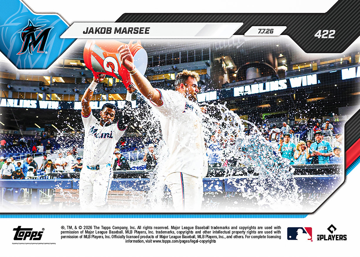 Jakob Marsee - 2026 MLB Topps NOW - Card 422 - PR: 539 - Image 2