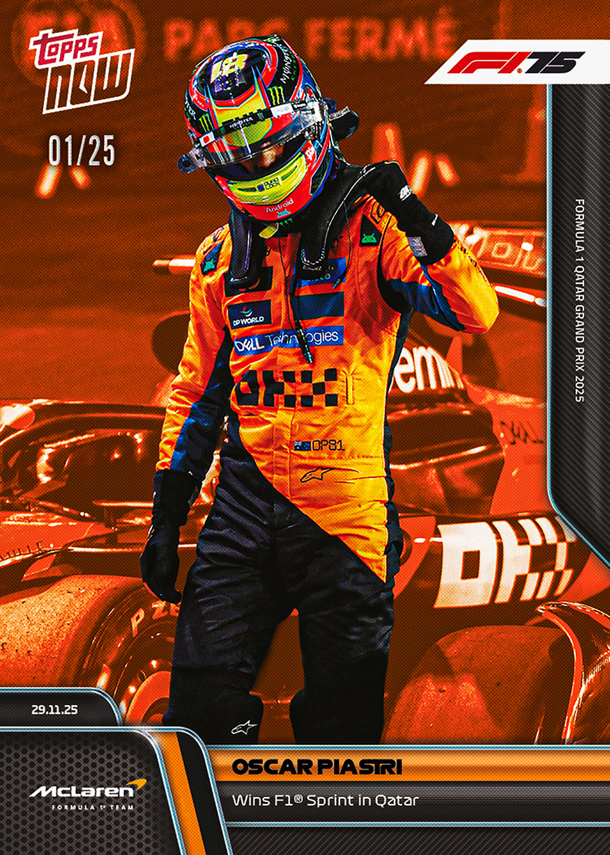 Oscar Piastri - 2025 Formula 1 Topps NOW - Card 82 - PR: 2227 - Image 5