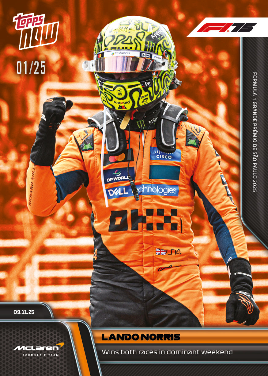 Lando Norris - 2025 Formula 1 Topps NOW - Card 75 - PR: 2682 - Image 5