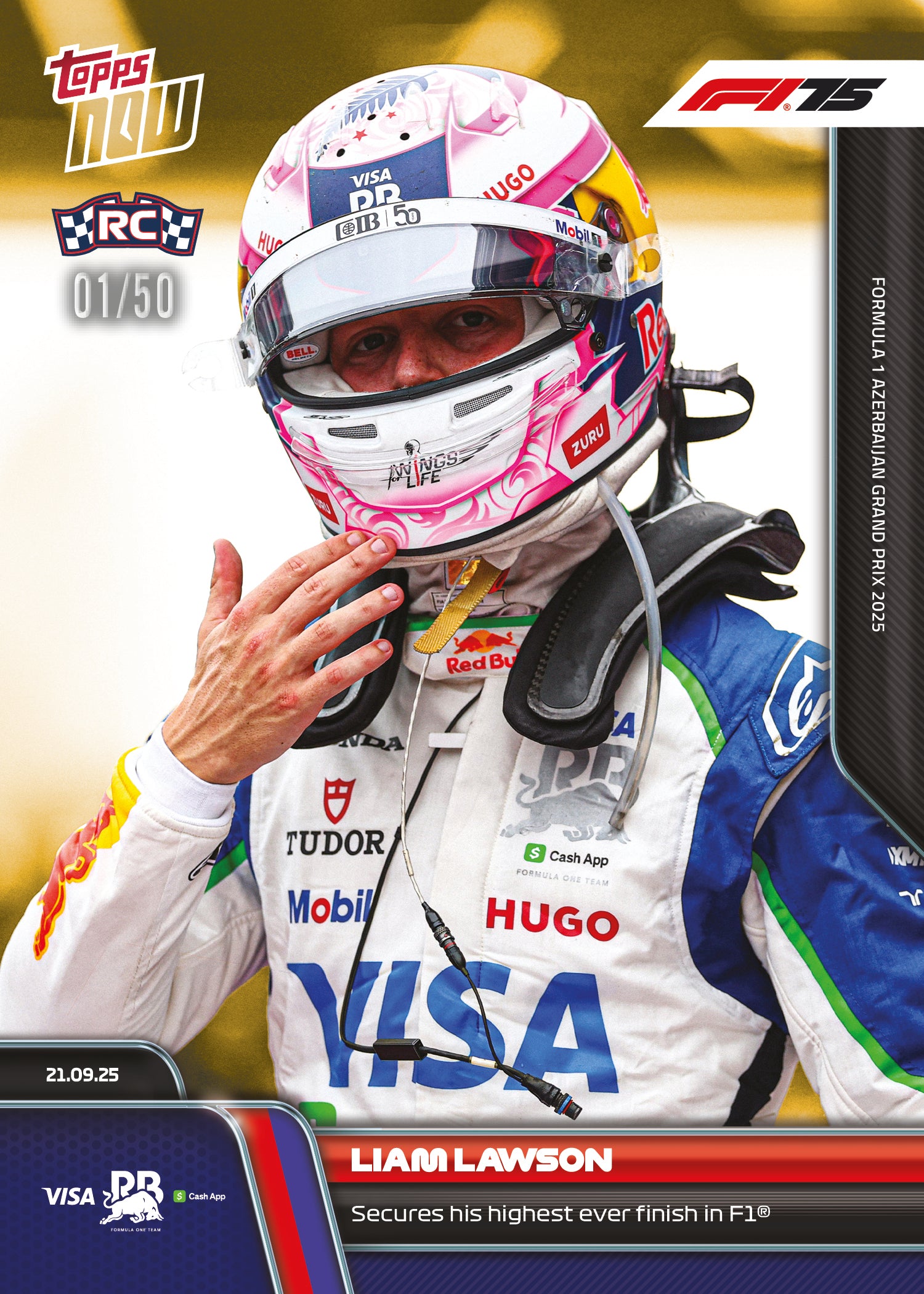Liam Lawson - 2025 Formula 1 Topps NOW - Card 65 - PR: 1059 - Image 6