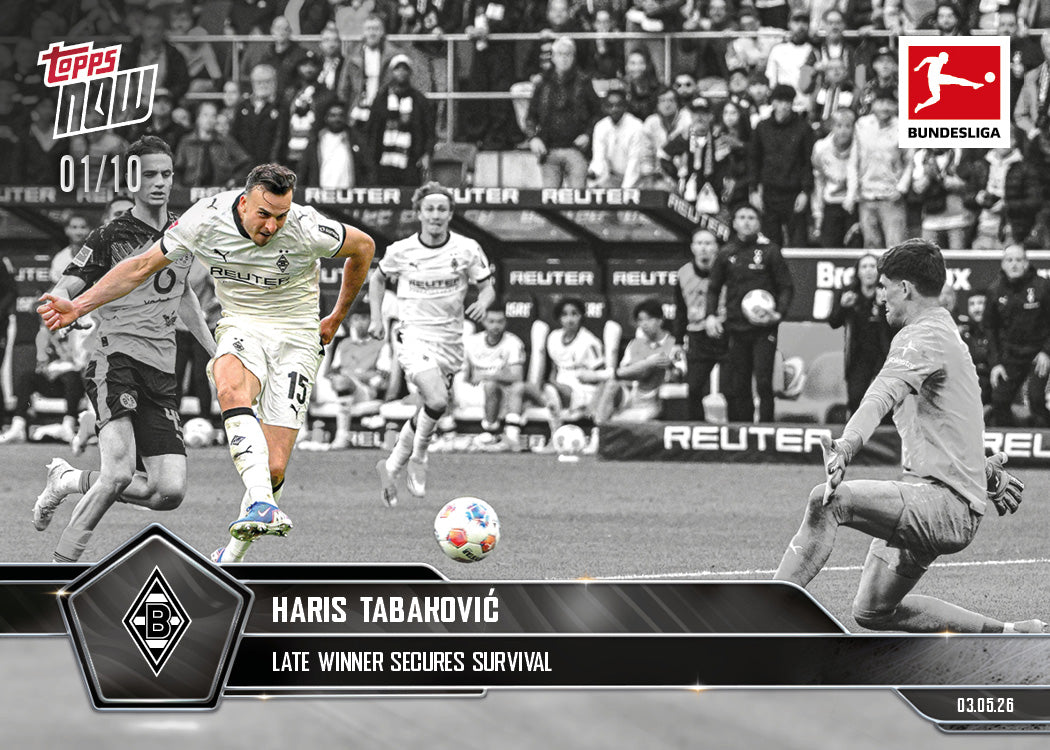 Haris Tabaković - 2025-26 Bundesliga Topps NOW - Card 187 - PR: 103 - Image 4