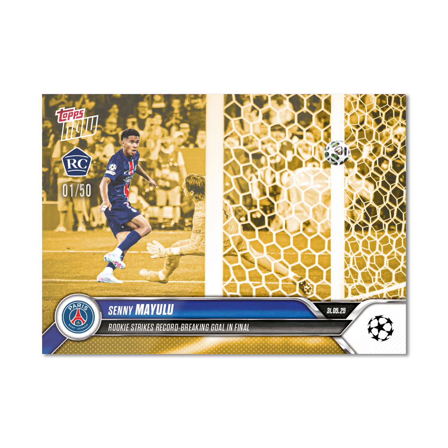 Senny Mayulu - 2024-25 UCL Topps NOW - Card 164 - LOOK FOR AUTO-RELIC - PR: 1637 - Image 8