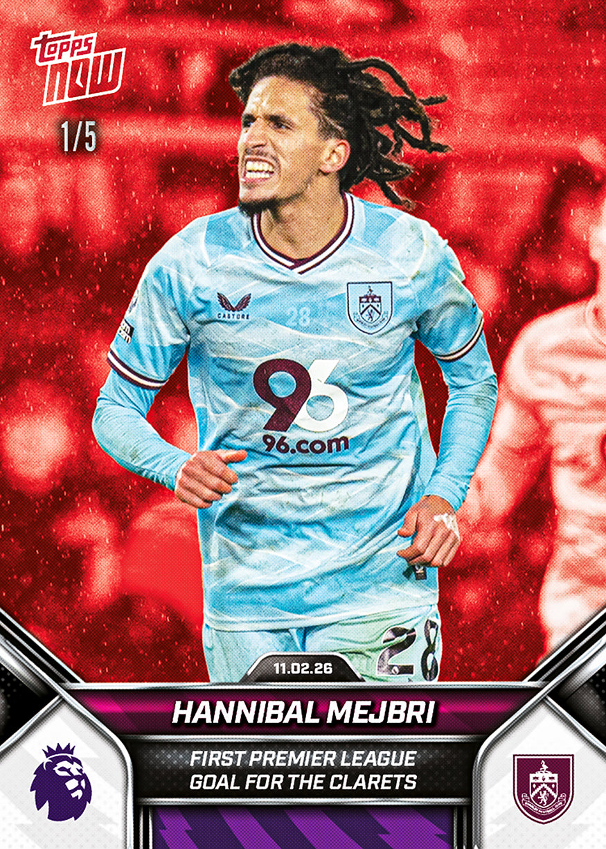 Hannibal Mejbri - 2025-26 Premier League Topps NOW - Card 139 - PR: 119 - Image 3