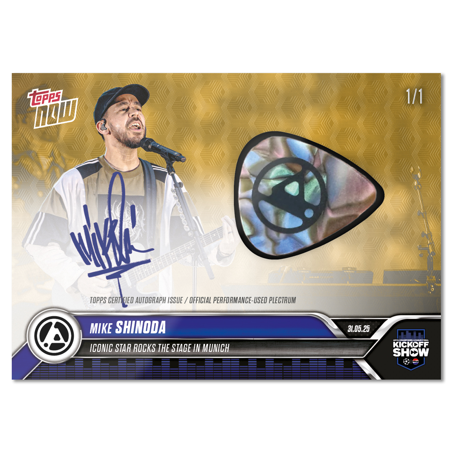 Mike Shinoda - 2024-25 UCL Topps NOW - Card 167 - LOOK FOR AUTOS & AUTO-RELIC - PR: 5884 - Image 2