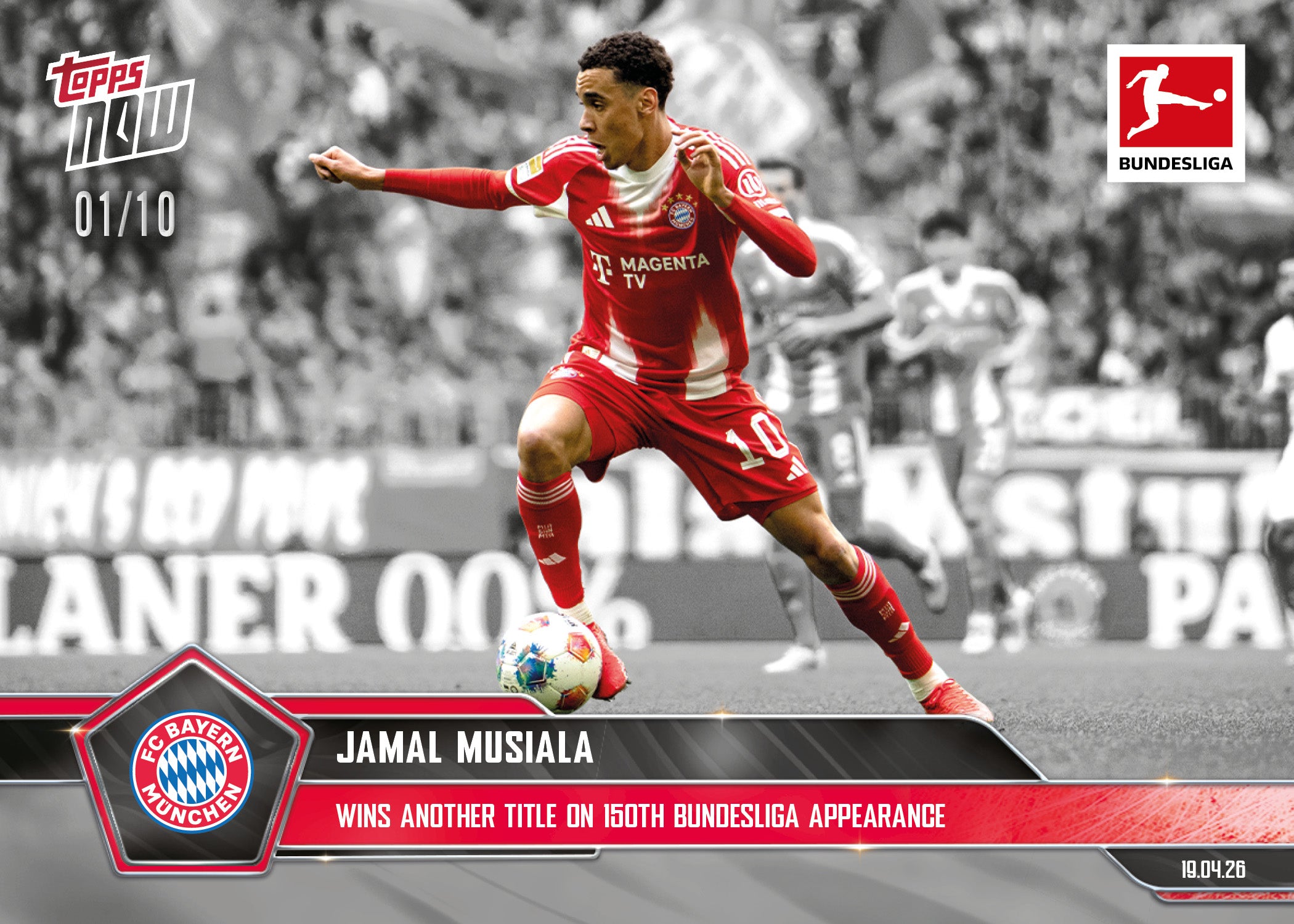 Jamal Musiala - 2025-26 Bundesliga Topps NOW - Card 172 - PR: 786 - Image 4