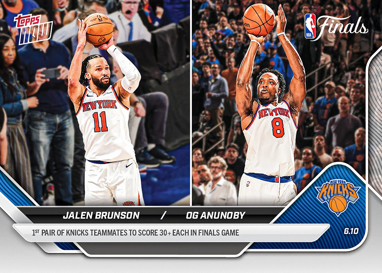 Jalen Brunson / OG Anunoby - 2025-26 NBA Topps NOW - Card 338 - PR: 20807