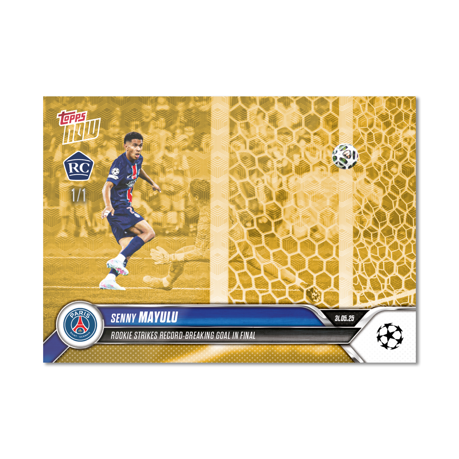 Senny Mayulu - 2024-25 UCL Topps NOW - Card 164 - LOOK FOR AUTO-RELIC - PR: 1637 - Image 4