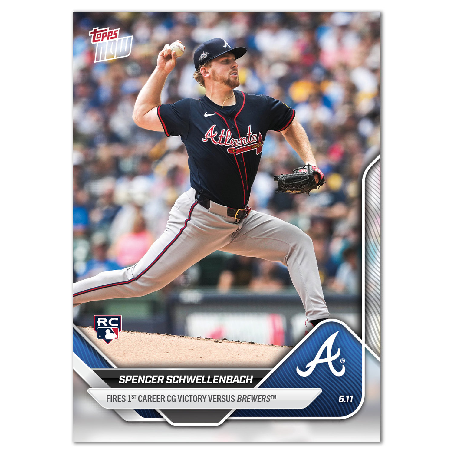 Spencer Schwellenbach - 2025 MLB Topps NOW - Card 287 - PR: 860