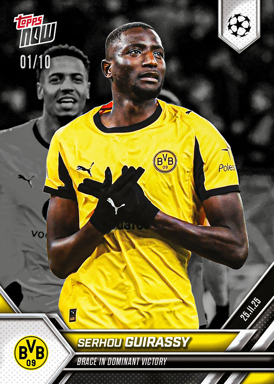 Serhou Guirassy - 2025-26 UCL Topps NOW - Card 54 - PR: 182 - Image 4