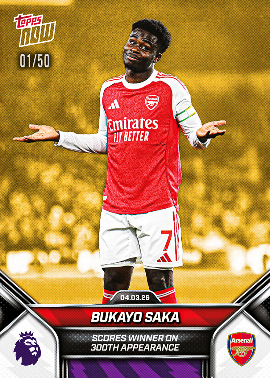 Bukayo Saka - 2025-26 Premier League Topps NOW - Card 151 - PR: 1623 - Image 6