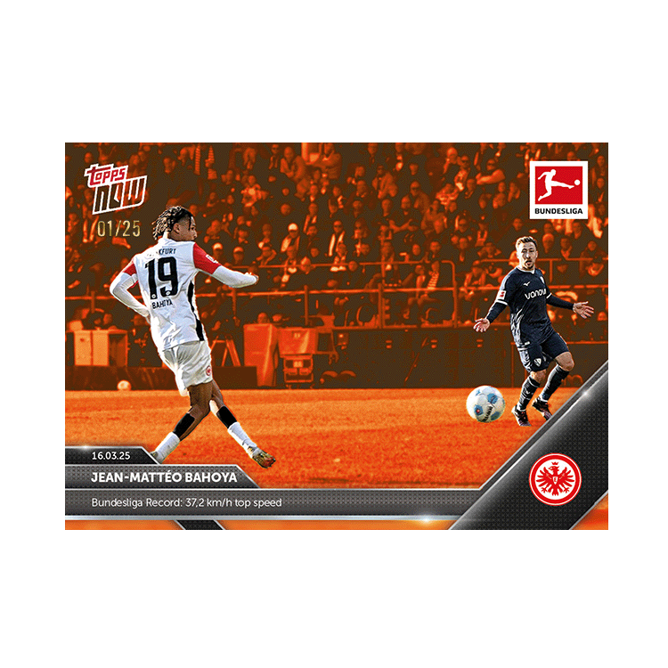 Jean-Mattéo Bahoya - 2024-25 Bundesliga Topps NOW Card 148 - PR: 158 - Image 6