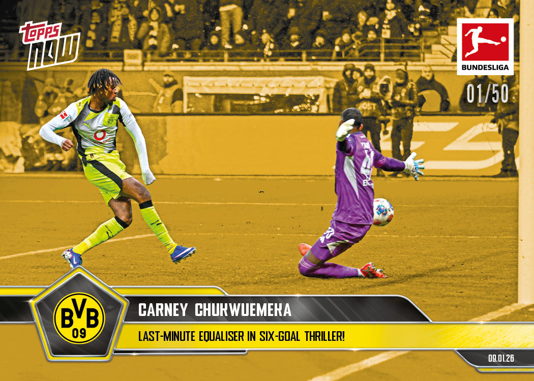 Carney Chukwuemeka - 2025-26 Bundesliga Topps NOW - Card 90 - PR: 292 - Image 6