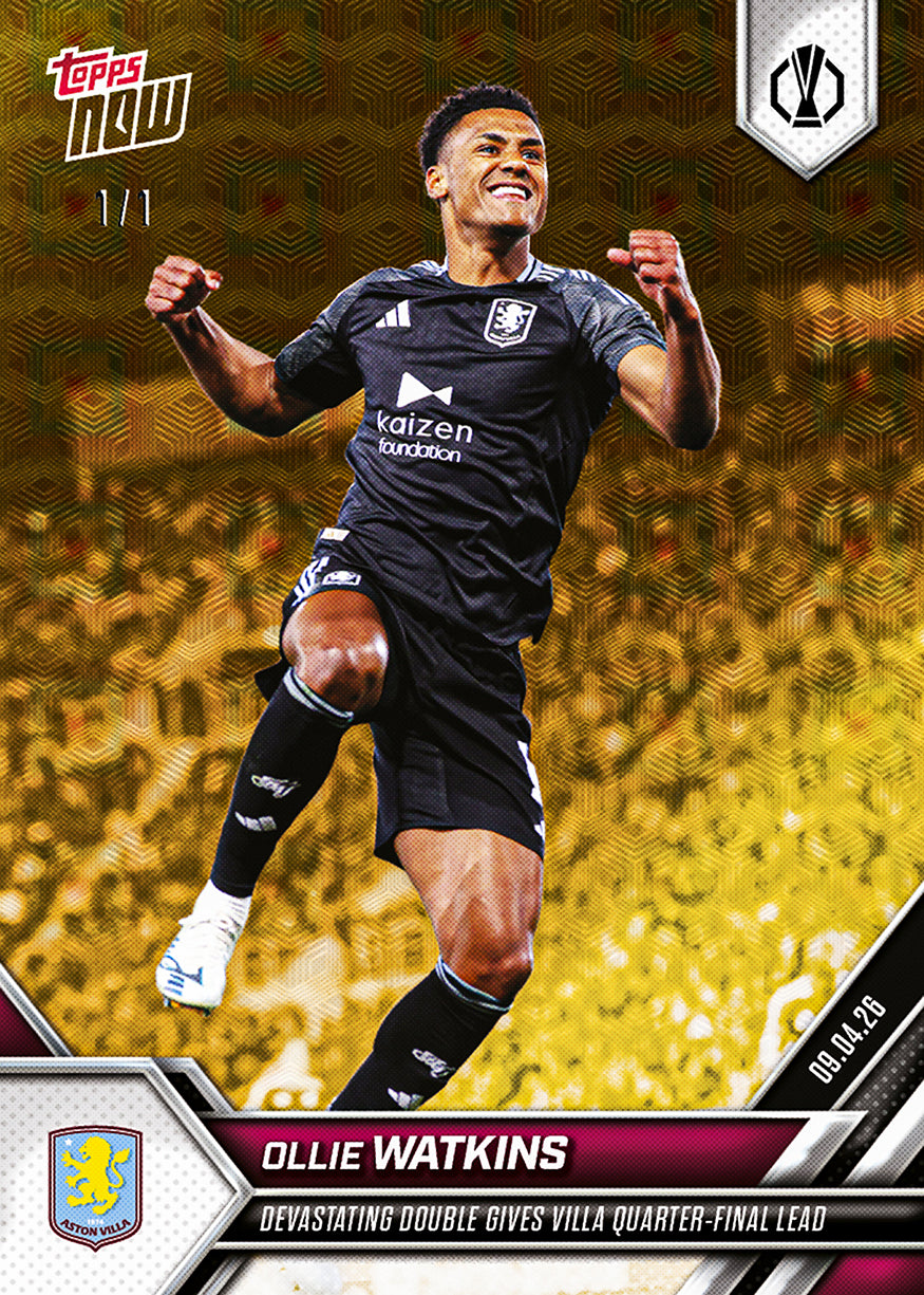 Ollie Watkins - 2025-26 UEL Topps NOW - Card 26 - PR: 187 - Image 2