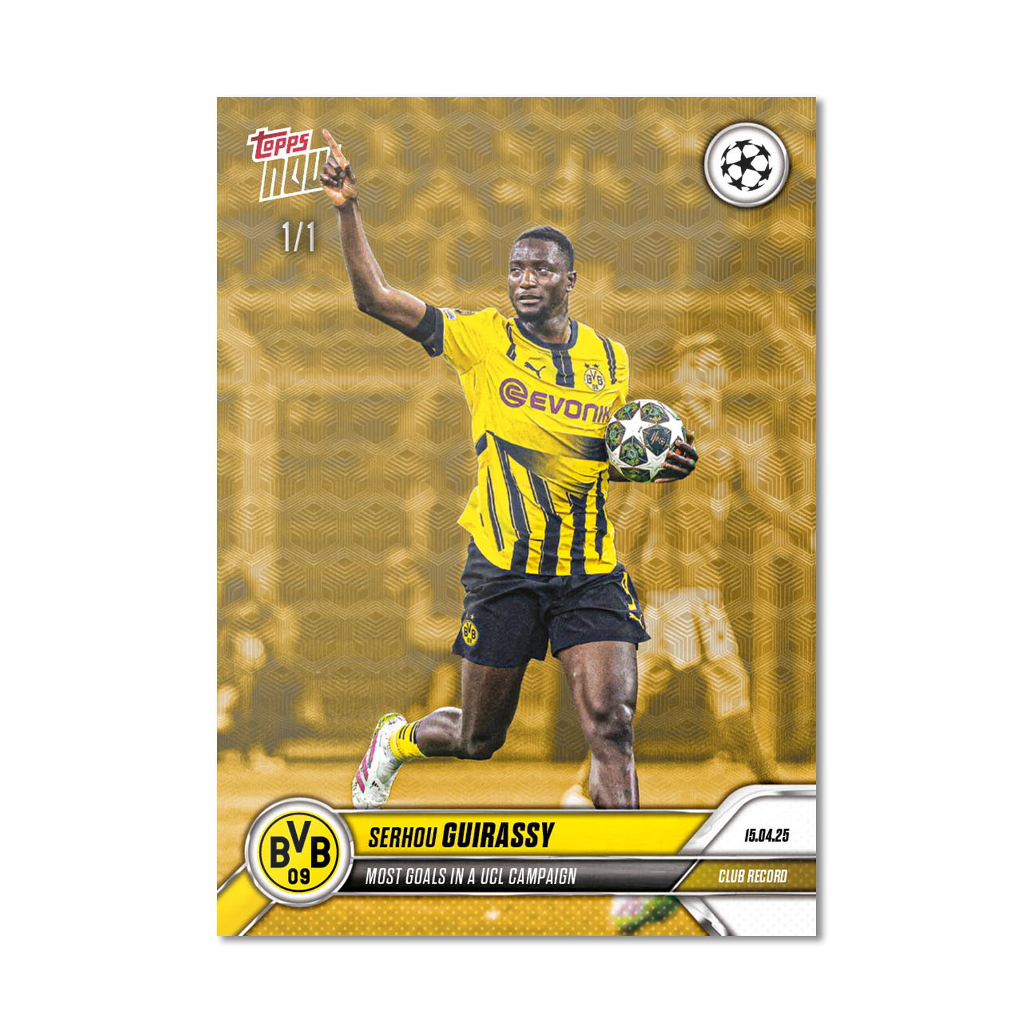 Serhou Guirassy - 2024-25 UCL Topps NOW - Card 139 - PR: 173 - Image 2