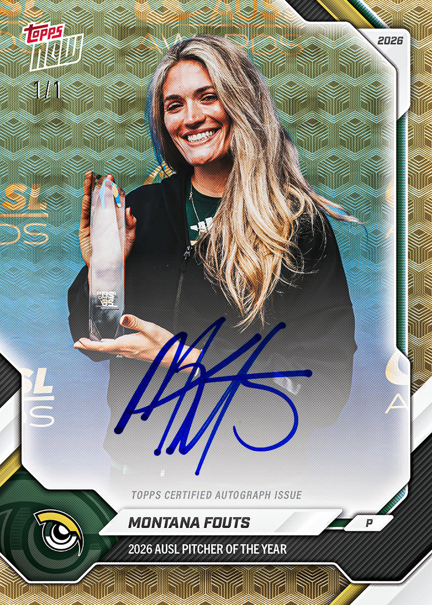 Montana Fouts - 2026 AUSL Topps NOW - Card 55 - PR: 1319 - Image 2