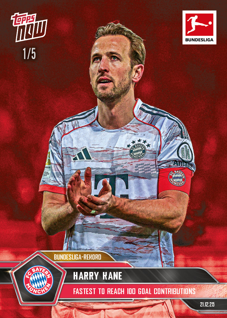 Harry Kane - 2025-26 Bundesliga Topps NOW - Card 89 - PR: 1000 - Image 3