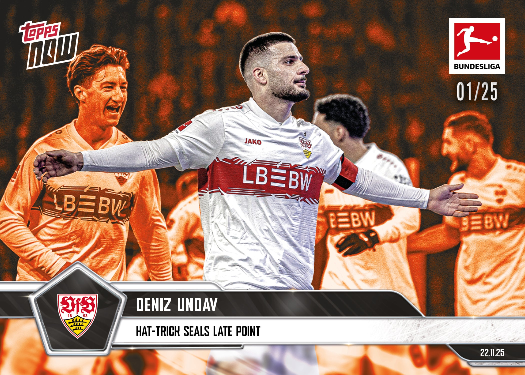 Deniz Undav - 2025-26 Bundesliga Topps NOW - Card 63 - PR: 409 - Image 5