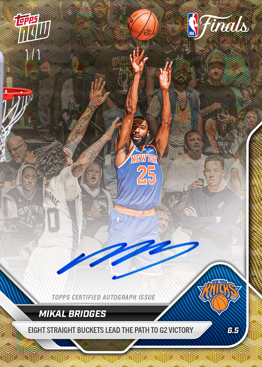 Mikal Bridges - 2025-26 NBA Topps NOW - Card 331 - PR: 3679 - Image 2