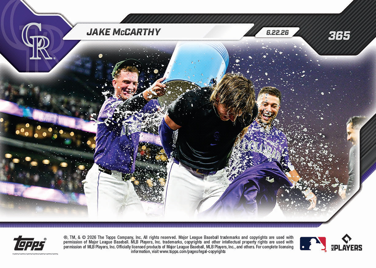Jake McCarthy - 2026 MLB Topps NOW - Card 365 - PR: 387 - Image 2