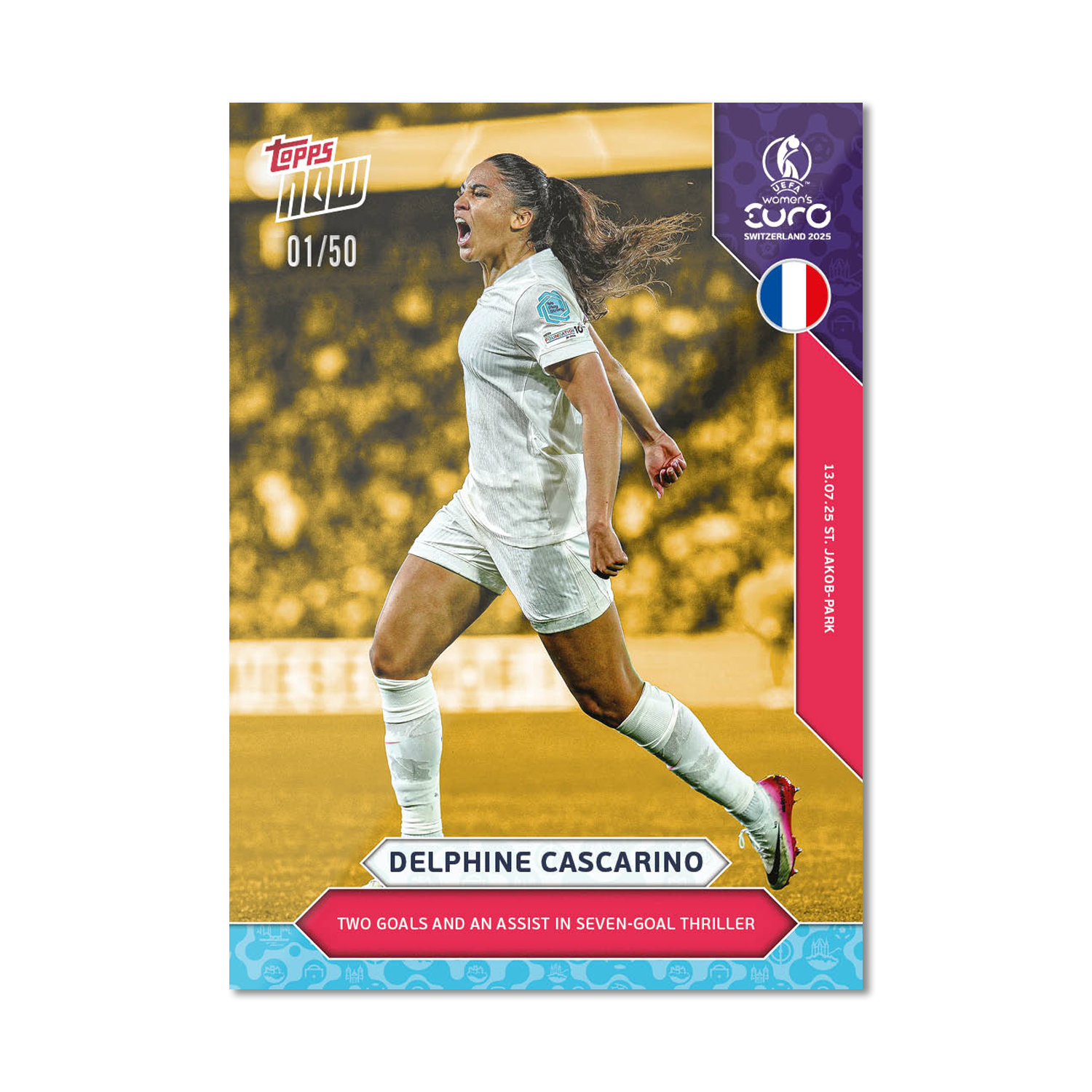 Delphine Cascarino - UEFA Women’s EURO 2025™ Topps NOW - Card 18 - PR: 122 - Image 6