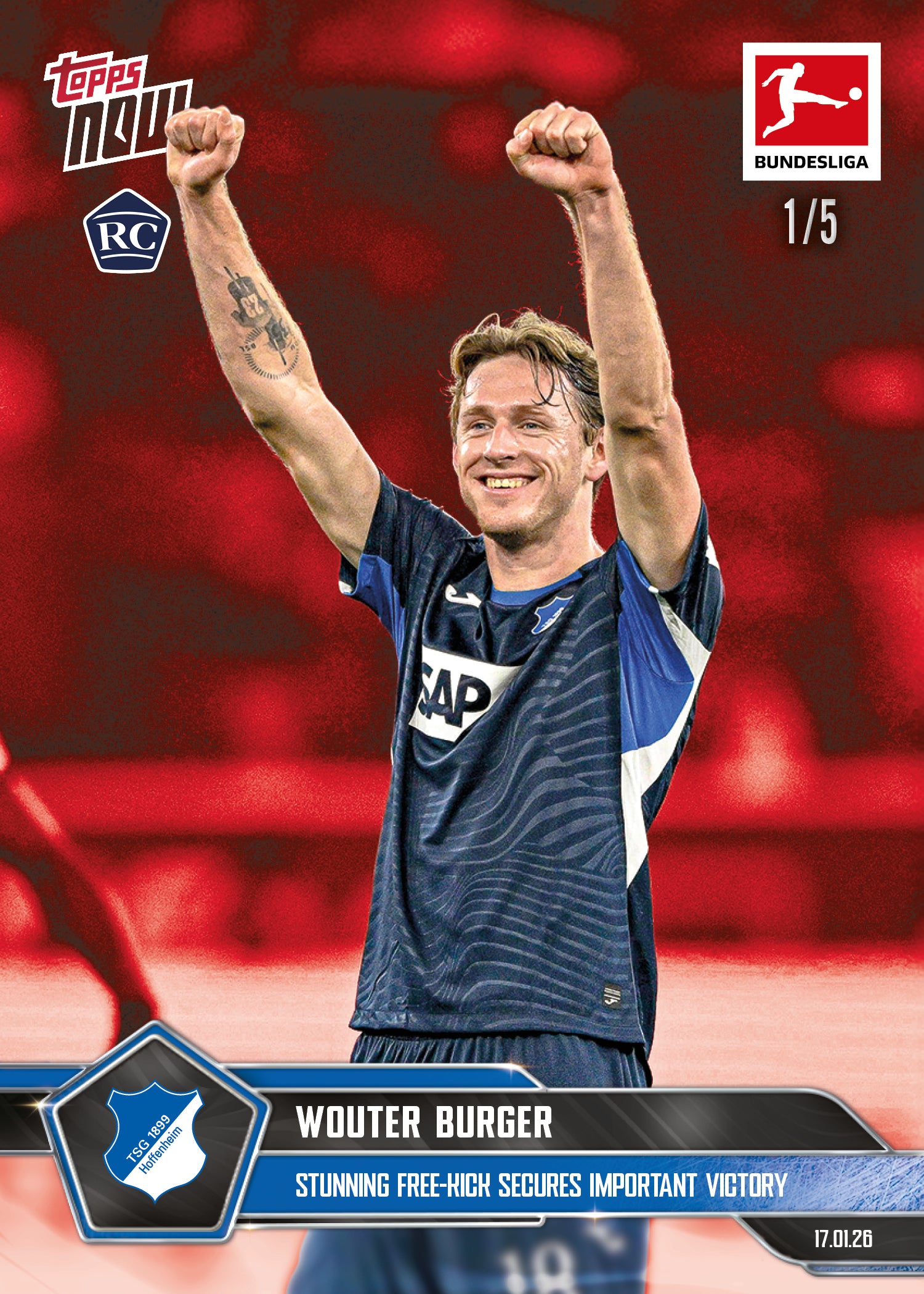 Wouter Burger - 2025-26 Bundesliga Topps NOW - Card 105 - PR: 321 - Image 3